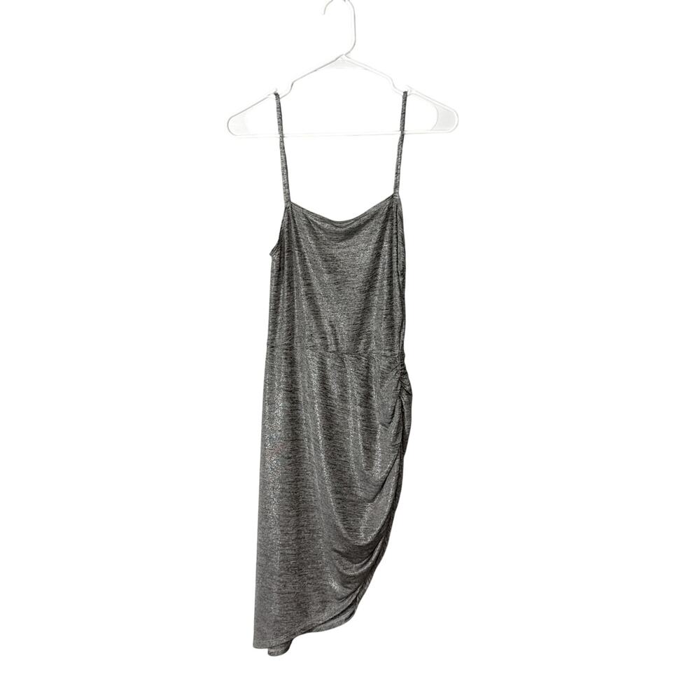 Reformation Asymmetrical Silver Dress Size Small - Picture 2 of 6